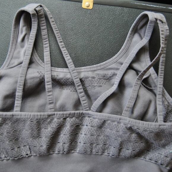 Gymshark Gray Sports Bra w/ White Logo - Picture 5 of 8